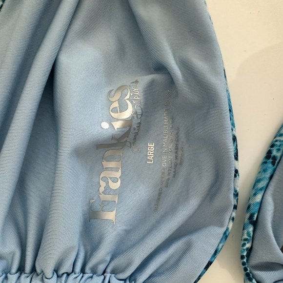 Frankies Blue Snake Skin Bikini Set - Picture 4 of 4